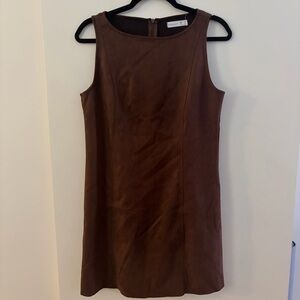 NWT Primark brown suede dress